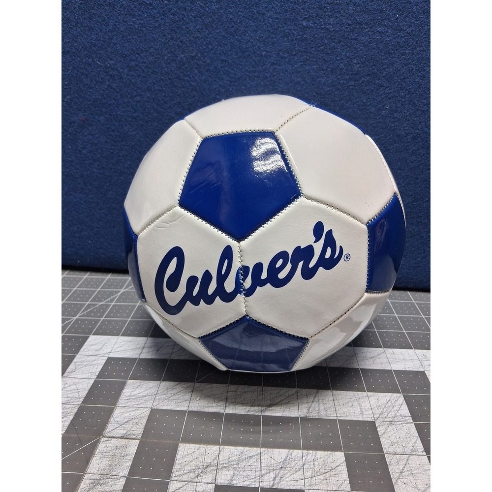 Culver's Soccer Ball White Blue Promotional Advertising Toy Ball